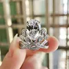 Cluster Rings 2023 Pear Shaped Water Drop Personalized Crown 8 12 Diamond Ring For Women's Fashion Alien