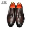 Oncle Saviano Brogue Oxford Mens Dress Fashion Wedding Best Man Shoe Handmade Business Office Designer Cuir Chaussures Men