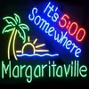 24 20 cali margaritaville Jest 500 gdzieś DIY Glass Neon Znak Flex Rope Neon Light Light Dekoracja zewnętrzna napięcie RGB 110206W