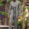 Hommes survêtements vêtements 2023 Style moyen-orient afrique pull col rond manches longues frange fermeture éclair vêtements pantalon deux pièces ensemble