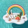 zwembad strand opblaasbare ijsbar lade regenboog drijft buizen drijvende matras zwemmen ring medeplichtigen bier drinken bekerhouder speelgoed