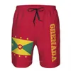 Szorty męskie 2023 Letnia poliester Grenada Country Flag 3D Printed Board Beach Pocket Running Pants 230721