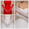 Formele Lange Sheer Lace Elleboog Lengte Bruidshandschoenen Volledige Vinger voor Feest Bruiloft Evenement Accessoires Voorkomen Bask257T