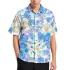 Chemises décontractées pour hommes violet lavande chemise champ Nature plante plage lâche Hawaii Blouses à manches courtes vêtements surdimensionnés personnalisés