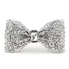 Sparkly White Rhinestone Wedding Mens Bow Tie Fashion Diamond Man Bow Ties Real Pos Tuxedos Groom In Stock 297e