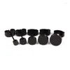 Brincos Hip Hop Rock 8mm Preto Titânio Aço Inoxidável Dumbbell Jóias Para Mulheres Masculinas