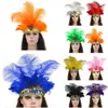 Chapeaux Accessoires pour cheveux Paon Enfants Adultes Bande Halloween Carnaval Plume Coiffe 230721