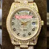 Новые мужские наручные часы 2019 года Digital Face Diamond Watch Diamond Case Diamond Watch State Watch Automatic Mechanical Hip Hop Watc283l