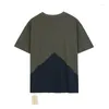 Mäns T-skjortor Kapital T-shirt 2023 Summer Wax Dyed Wash Fuji Mountain Print Embrodery Casual Short Sleeve Tee Top Unisex