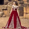 Abiti da sera formali caftano marocchino con maniche in pizzo Appliques Arabo Dubai Abiti occasioni speciali Abiti lunghi da ballo 2021246u