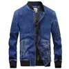 Herrjackor våren Autumn Baseball Denim Jacket Män stor casual rygg broderad bokstäver design