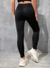 Leggings da donna Push Up Fitness Sport Pantaloni neri Vita alta Allenamento Maglia Abbigliamento da donna Leggins da yoga Palestra senza cuciture