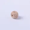 100pcs 10mm/12mm A-Z 26 Letters English Alphabet Beech Wood Beads Square Wooden Beads Wooden Wooden with Lettern Orfor