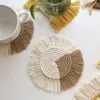 Masa Runner MacRame İçecek İçecek Bardak Tutucu Boho El Yapımı Mat Placemat Kupalar Yemek Odası Aksesuarları Yıl Tatil Ev Dekor