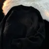 Maglioni da donna Maglione da donna lavorato a maglia Tessuto jacquard bianco Pullover a maniche lunghe allentati con scollo a V Coreano Chic Autunno Inverno 2023 Abbigliamento