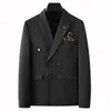 メンズスーツ（ジャケットベストズボン）ファッションテールコートブティックビジネスブレザースリムウェディングダブル胸パンツ3 PCSセット