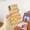 diseñador de moda funda para iphone iphone13 funda con rayas de gama alta fundas para teléfonos móviles a prueba de caídas 12 11promax x 7 / 8plus colores múltiples buenos