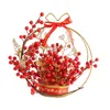 Decorative Flowers Chinese Flower Basket Ornament Decor Tabletop Door Hanging Spring Festival Centerpiece Year For Indoor Party Holiday