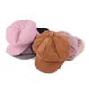 Berets Women Ladies Winter Cord Baker Boy Sboy Cap Gatsby Cabby Hat Hat Vintage Bomber Hats Solid