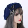 Berets Girl Punk Beret Hat Goth Proppy Style Женские аксессуары для волос мода Beanie JK летняя дышащая готическая лолита шляпа шапки