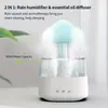 Rain Cloud Humidifier, Water Drip With Adjustable LED Lights White Noise Humidification Desk Fountain Bedside Sleeping Relaxing Mood