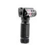 Tactical Gun Light Quick Detachable Vertical Grip LED Flashlight with Integrated Red Laser Hunting Weapon Light Aluminum