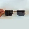 Vintage rektangel solglasögon silver halva fälgen/grå gradient för män kvinnor sunnies gafas de sol designers solglasögon nyanser occhiali da sole uv400 glasögon