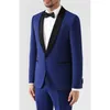 Ternos masculinos de luxo para homens verde com seios duplos cavalheiros casamento noivo formal festa de formatura traje de festa de duas peças jaqueta calça slim fit