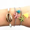 Charmarmband Tassel Shell Sea Star Armband Femme For Women Starfish Simple Pärlor Flexibelt stretchrep Fashion Jewelry Bileklik Girls