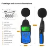 Misuratori di rumore Fonometro digitale Strumento per la misurazione del volume del rumore Decibel Tester di monitoraggio con test del volume audio del rumore 30-130 dB 230721