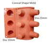 Ferramentas de moldes de cozimento 15 cavidades forma cônica silicone molde de bolo para mousse de chocolate geléia pudim sobremesa italiana