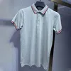 Heren poloshirts ontwerper T-shirt High Street borduren Effen kleur revers polo's Kousenband afdrukken Topkwaliteit katoenen kleding Tees Polo's 02