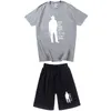 Men's T Shirts Summer Short Sleeve Shorts Set Every Girl Needs A Little Rip Letter Printed T-shirt