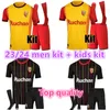 Maillot RC Lens 23 24 Soccer Jerseys Home Away Saint-Barbe Special Kakuta Fulgini Diouf Spierings Ganago Sotoca Fofana Foofna Shirt 2023 2024 Man Kids Kit