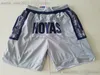 Just Don Basketball Shorts Banns NCAA College Georgetown Hoyas North Carolina High School High School Irish Michigan Wolverines Нижний Мерион с карманами на молнии