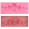 Baking Moulds Craft Flower Rose & Leaf Silicone Fondant Cake Mold Cupcake Jelly Candy Chocolate Molds Soap Tools