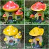 Garden Decorations Sculpture Scenery Making Lawn Ornament Fairy Garden Decor Micro Landscape Toadstool Figurines Miniature Mushroom House 230721