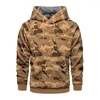 Felpe con cappuccio da uomo Felpa con cappuccio e in cashmere autunnale da uomo per maglione di agnello Camouflage invernale Trendy Top con cappuccio