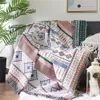 Filtar Bohemian Plaid Filt för bäddsoffa Dekorativ utomhuscamping Picknick Boho Cover Throw With Tassel 230721