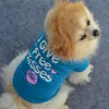 ペット子犬の夏のシャツ小犬猫ペット服犬ペット衣料品犬用犬のためのベストTシャツスプリングブルーコットン305p