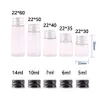 50pcs 5ml 6ml 7ml 10ml 14ml Clear Glass Bottle With Aluminum Cap 1 3oz Small Glass Small Vials For Essential Oil Use231S