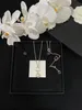 Trendy statement ketting met geometrische hanger 925 sterling zilveren ketting, delicate en schattige sieraden voor dagelijks gebruik Modieuze dames 112734