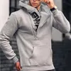 LOGO European and American Sweatshirts trend plush pullover Men's Hoodies side zipper hoodie