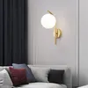 Wandlampen Nordic Glazen Bol LED Licht Voor Woonkamer Decoratie Interieur Slaapkamer Nachtkastje Verlichting Armatuur Blaker Thuis Lamp