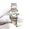 Real Po с оригинальной коробкой женские часы Женщины 20 5 мм W51007 Сталь 18K Желтые золотые кварцевые леди -браслет -часы 273A