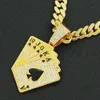 Хип-хоп рэппер мужчина блестящий бриллиант-подвесной золотой ожерель