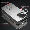 Designer Bag Luxury Aluminum Stand Phone Case For iPhone 14 13 Pro Max Plus Metal Lens Protection TPU Frame Drawing Bracket Shockproof Cover