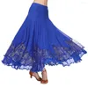 Scene Wear Lon Flamenco Modern Dance Kirt Sequined Mes Waltz Dress Women's Costume