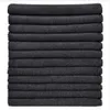 Sinland 12PC lot 12 x12 Absorbent Microfiber Towels Micro Fiber Cleaning Cloths Wiping Dust Rugs Manufacturer Black2482