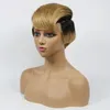 Pixie Cut Perruques Cheveux Perruque Courte 150 180 Densité Réglable Dentelle 360x1 #350 Giner Couleur Bug 1B/27 Femmes Noires